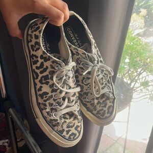 Leopard print chucks